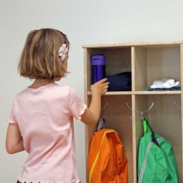 Factory Direct Partners Birch 2 Section Locker With Upper Cubbies To Scale