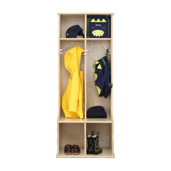 Birch 2-Section Locker with Upper Cubbies