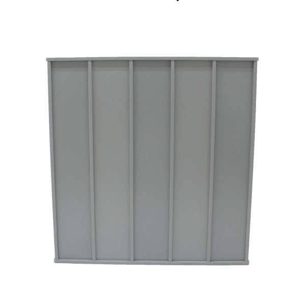 Factory Direct Partners Laminate 5-Section Coat Locker - Light Gray Back View